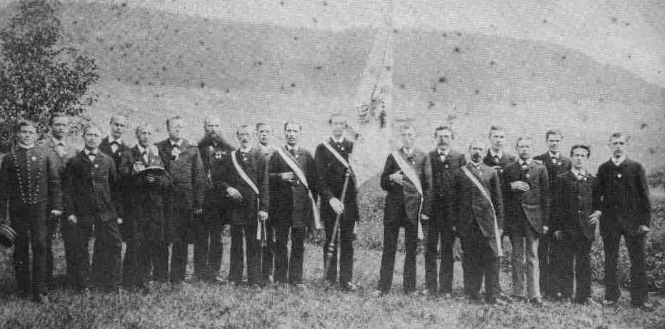 Historisches Gruppenfoto der Sänger aus den Anfangsjahren des Vereins