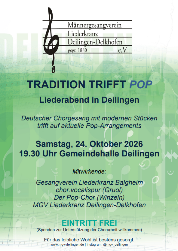 Plakat zur Veranstaltung Liederabend